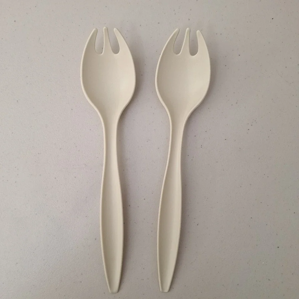 Vintage Tupperware Serving Fork Spoon, Set of 2, 12